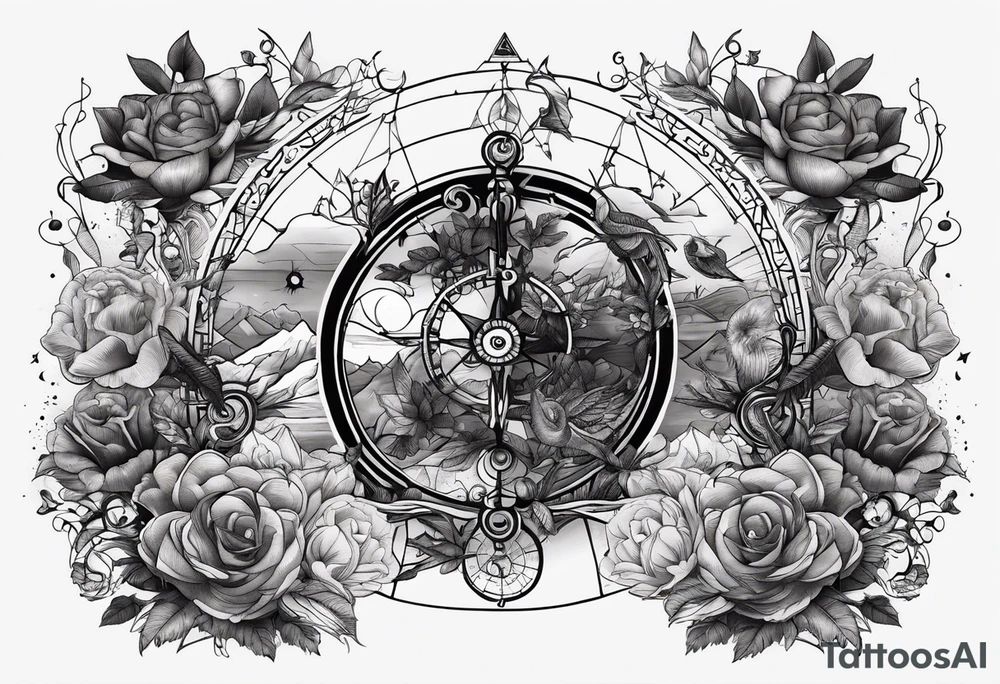 it is included 
humen life cycle from birth death cycle tattoo idea