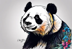 panda bear tattoo idea