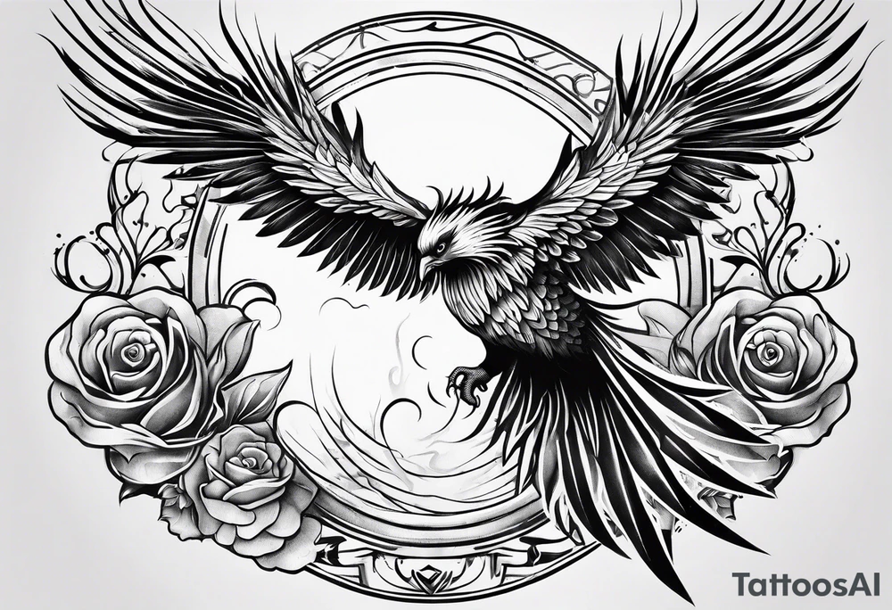 phoenix holding pen tattoo idea