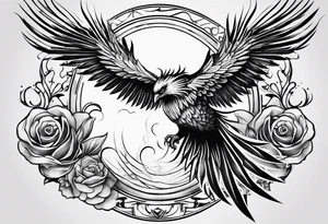 phoenix holding pen tattoo idea