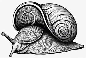 Snail with pirate hat tattoo idea