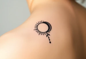 The sun and the moon cascading tattoo idea