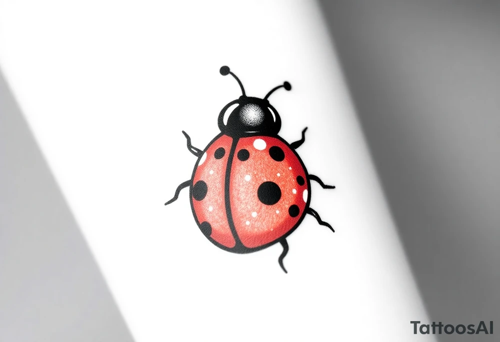 Cute ladybug tattoo idea