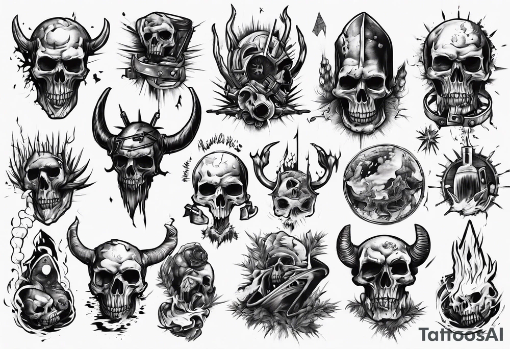 Hellish wastelands tattoo idea