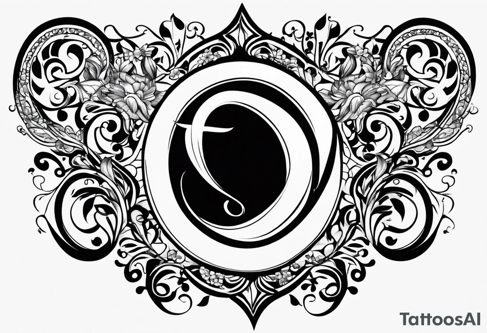 Infinity symbol, J, J, B tattoo idea