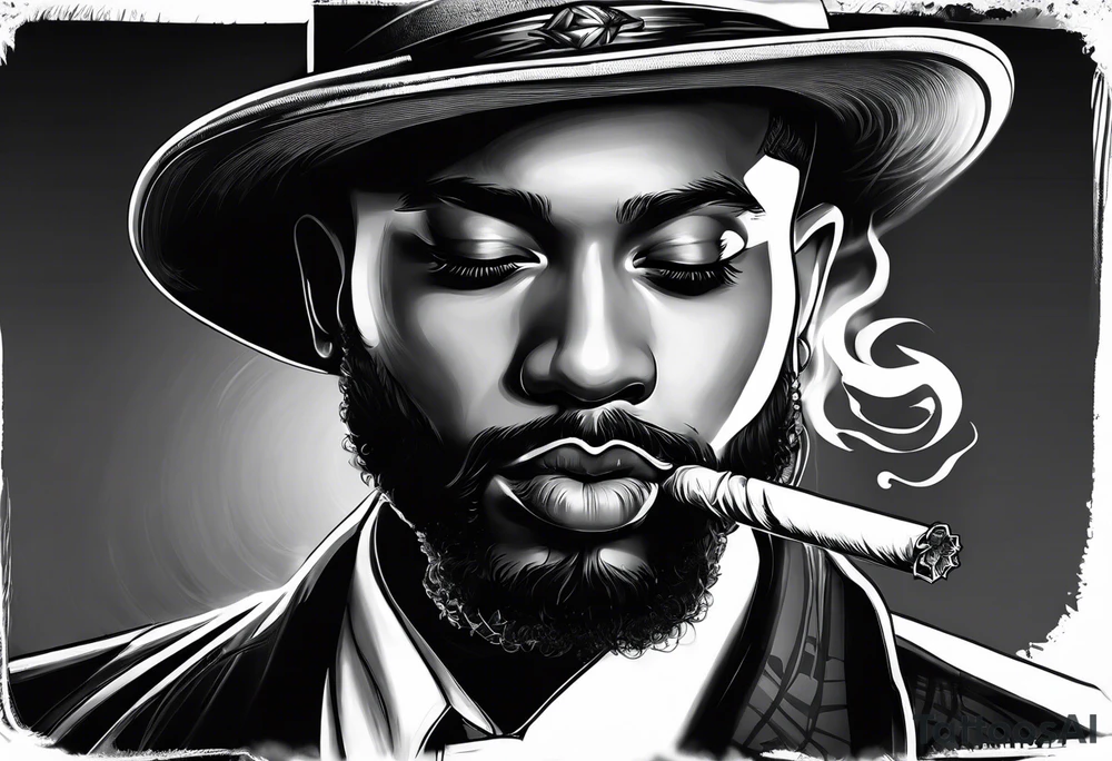 Wiz Khalid’s smoking a joint tattoo idea