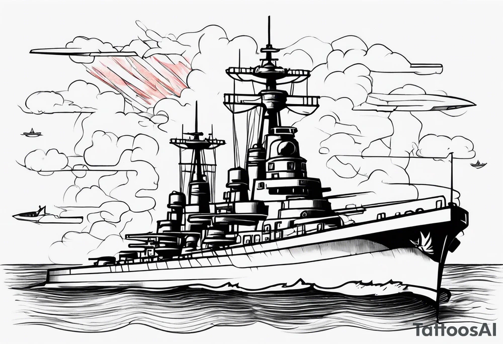A word war 2 battleship tattoo idea