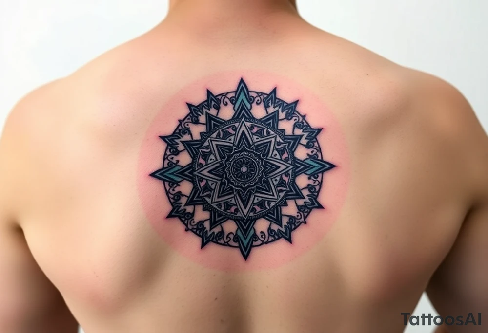 round tattoos with spacial design tattoo idea