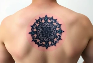 round tattoos with spacial design tattoo idea