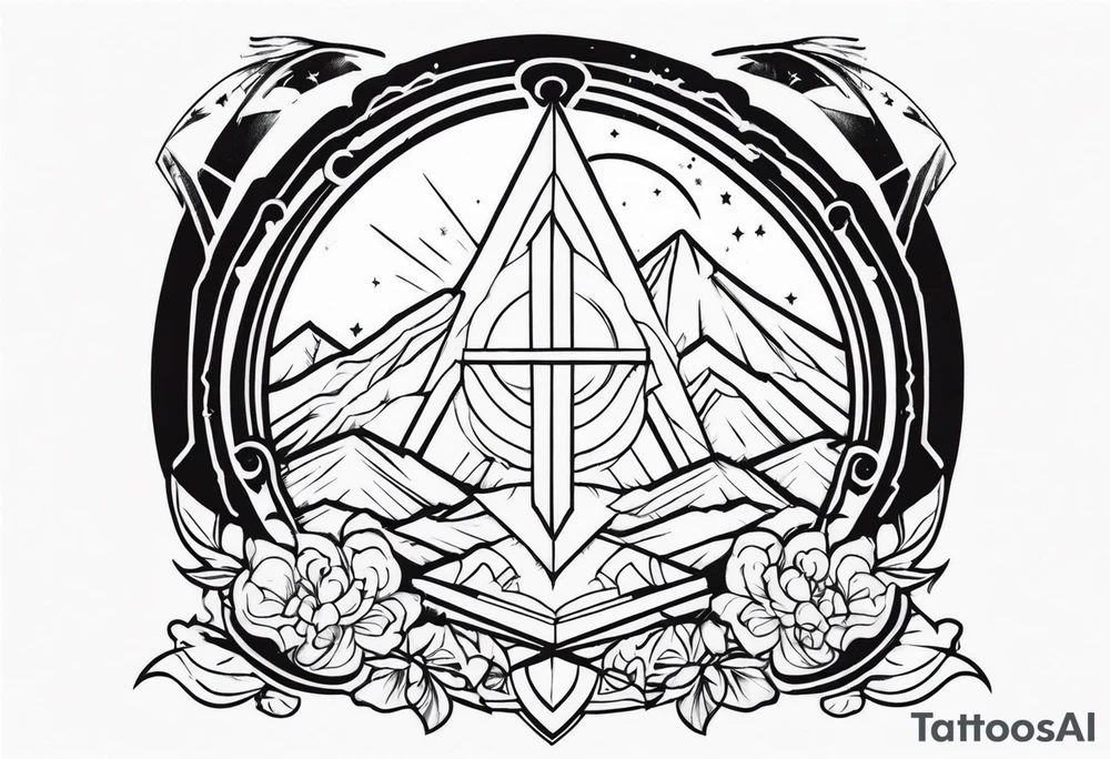 God under an up arrow tattoo idea