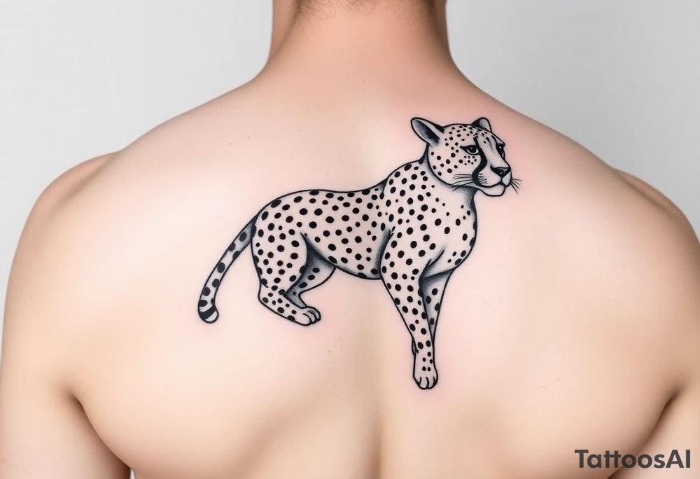 realistic cheetah on the side of the chest with the number 62 somewhere around it tattoo idea