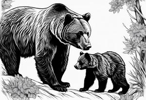 mamma bear and cub tattoo idea