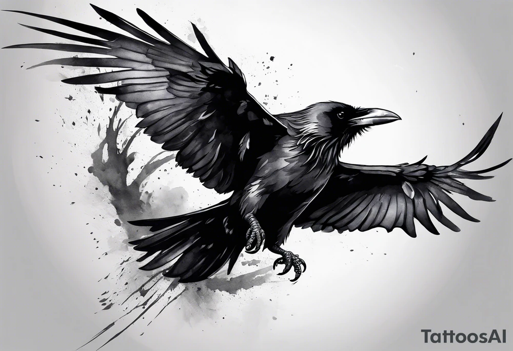 Flying Ravens tattoo idea