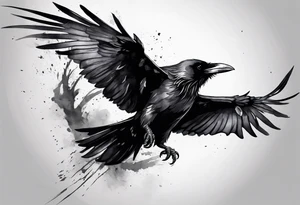 Flying Ravens tattoo idea