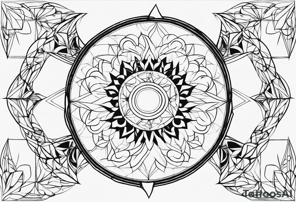 Fractal geometric centered and mirror each side tattoo idea Fractal geometric centered and mirror each side tattoo idea