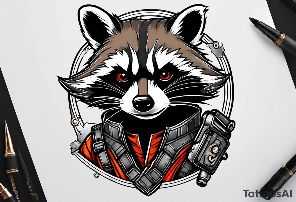 Rocket raccoon tattoo idea
