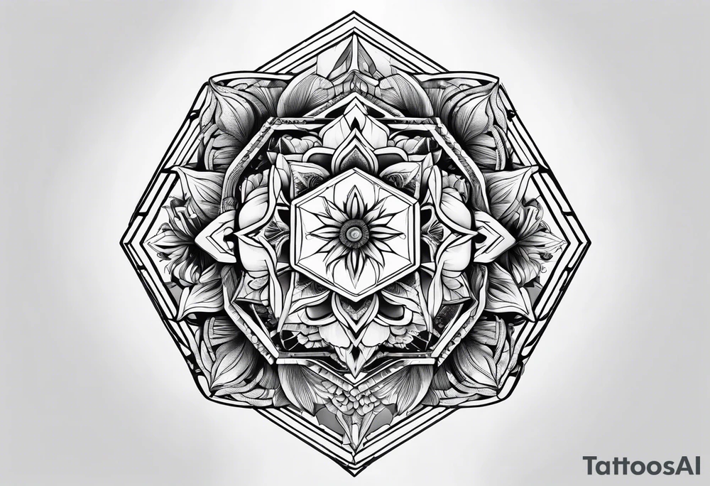 Hexagon spaced tattoo idea