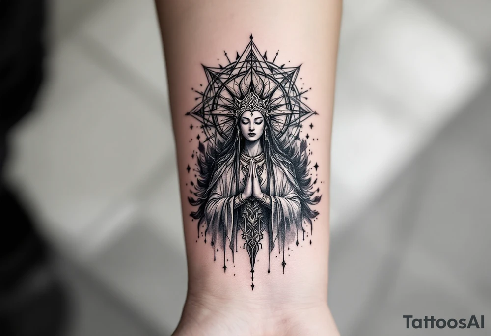 dmt enlightenment deity with sacred geometry behind tattoo idea dmt enlightenment deity with sacred geometry behind tattoo idea