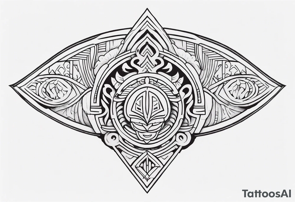 Polynesian minimal neck  tattoo tattoo idea