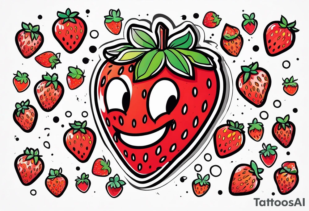 Strawberry tattoo idea