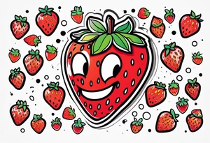Strawberry tattoo idea
