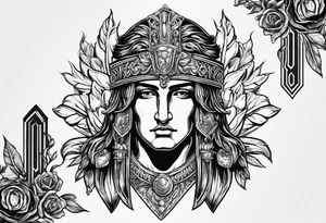 Alexander the Great gold chain tattoo idea