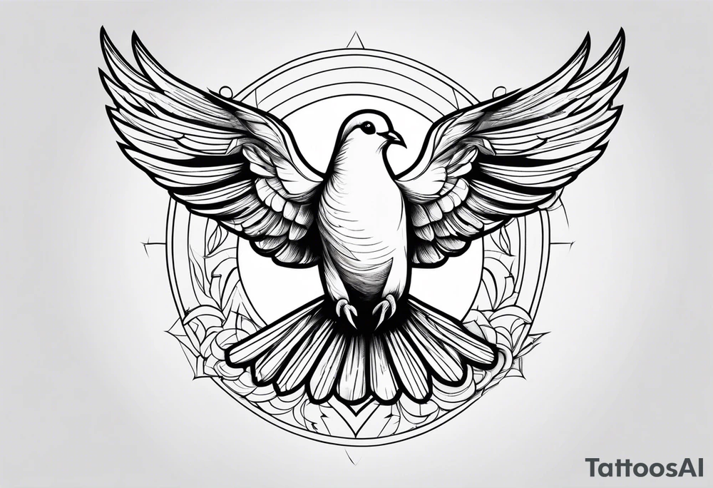 dove, cloud tattoo idea