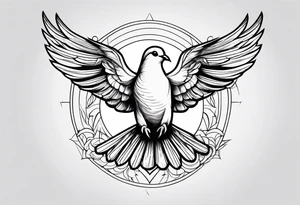 dove, cloud tattoo idea