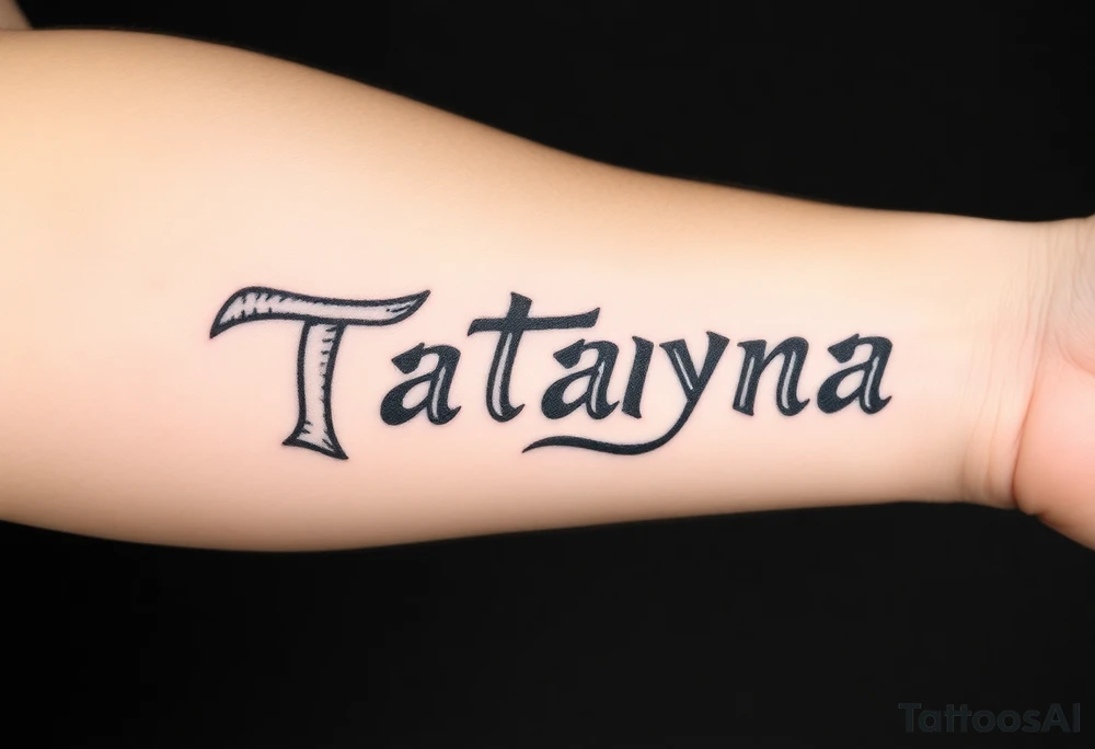 Name Tatayana tattoo idea