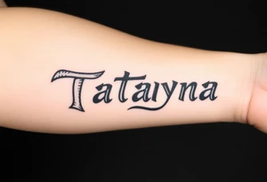 Name Tatayana tattoo idea