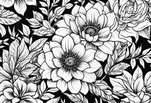 Plants outlines tattoo idea
