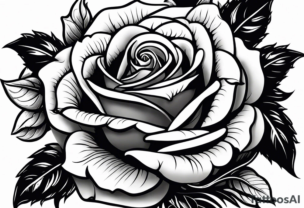 rose with snake tattoo idea