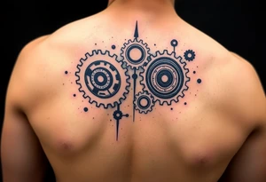 Mechanical gears blinking one another down my arm tattoo idea