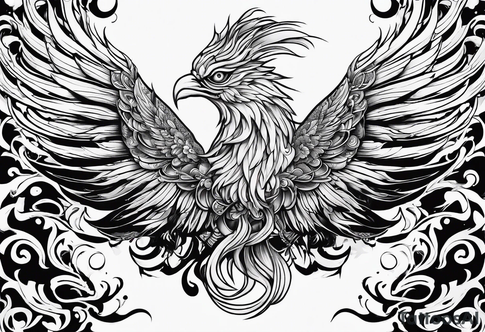 phoenix mask tattoo idea