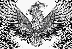phoenix mask tattoo idea