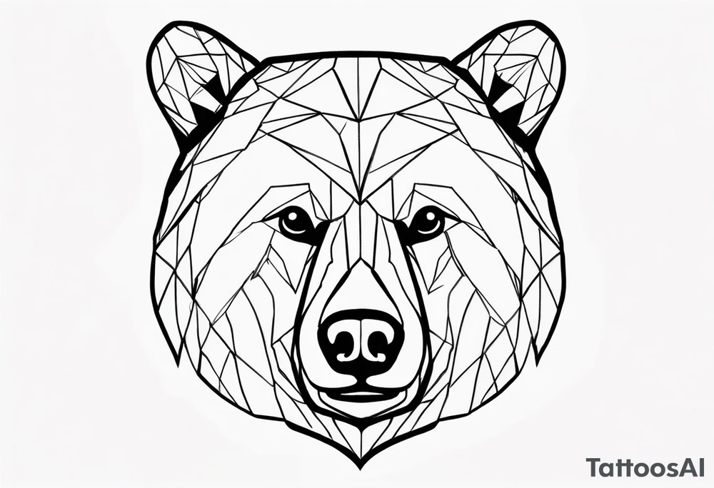 Bear face tattoo idea