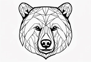 Bear face tattoo idea
