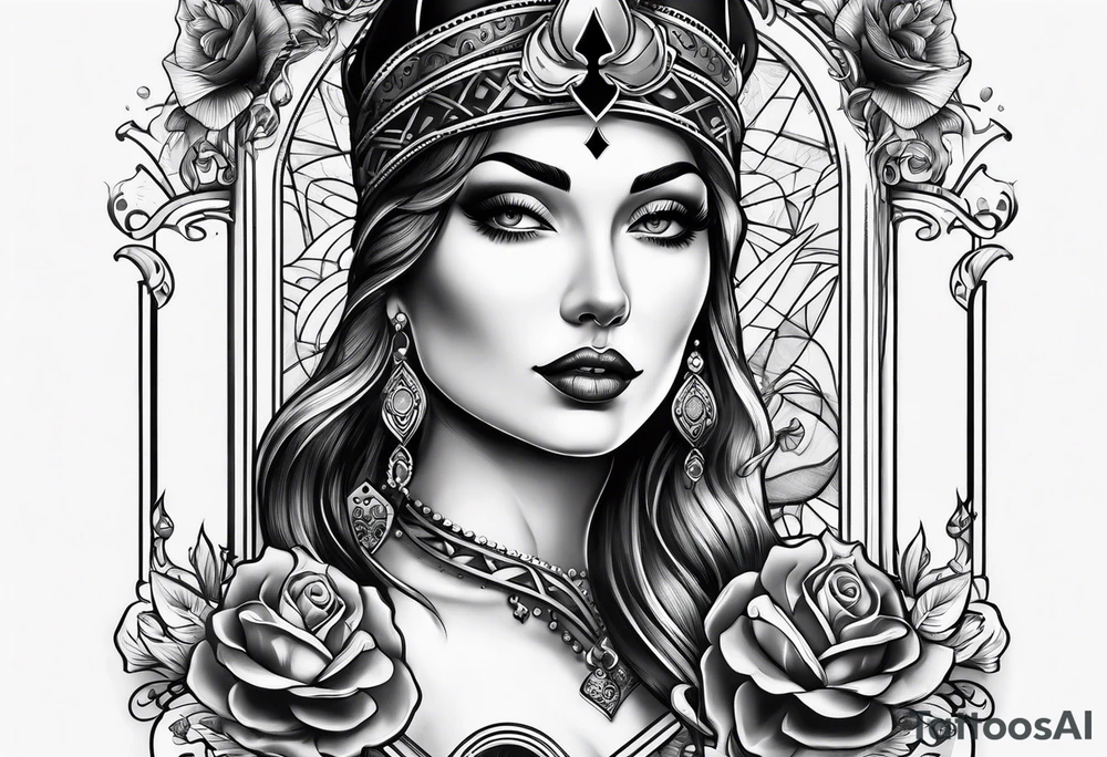 queen of spades tattoo idea