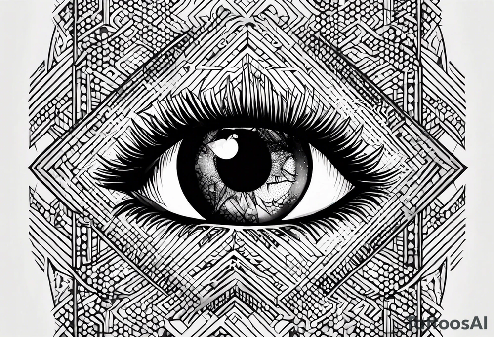 Occult eye tattoo idea