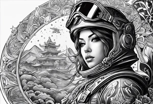 Galaxy and starts with the word  TAC tattoo idea