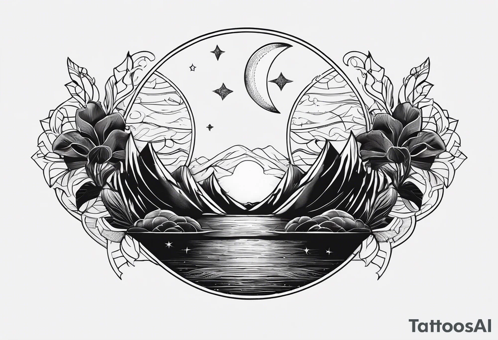 half moon tattoo idea