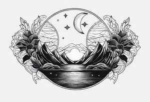 half moon tattoo idea