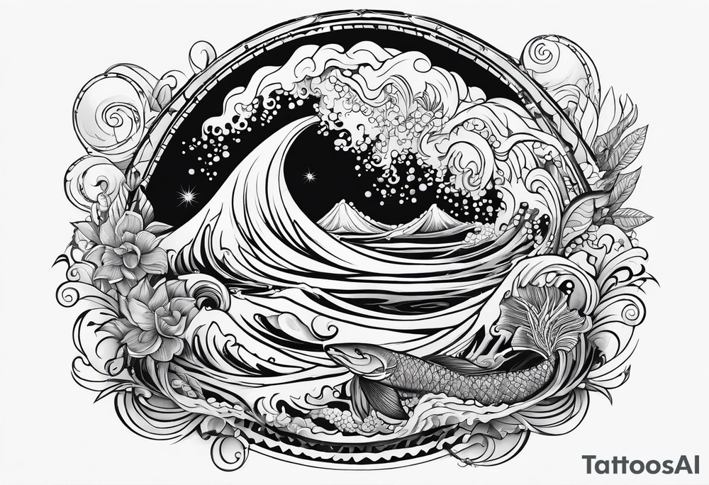 ocean tattoo idea
