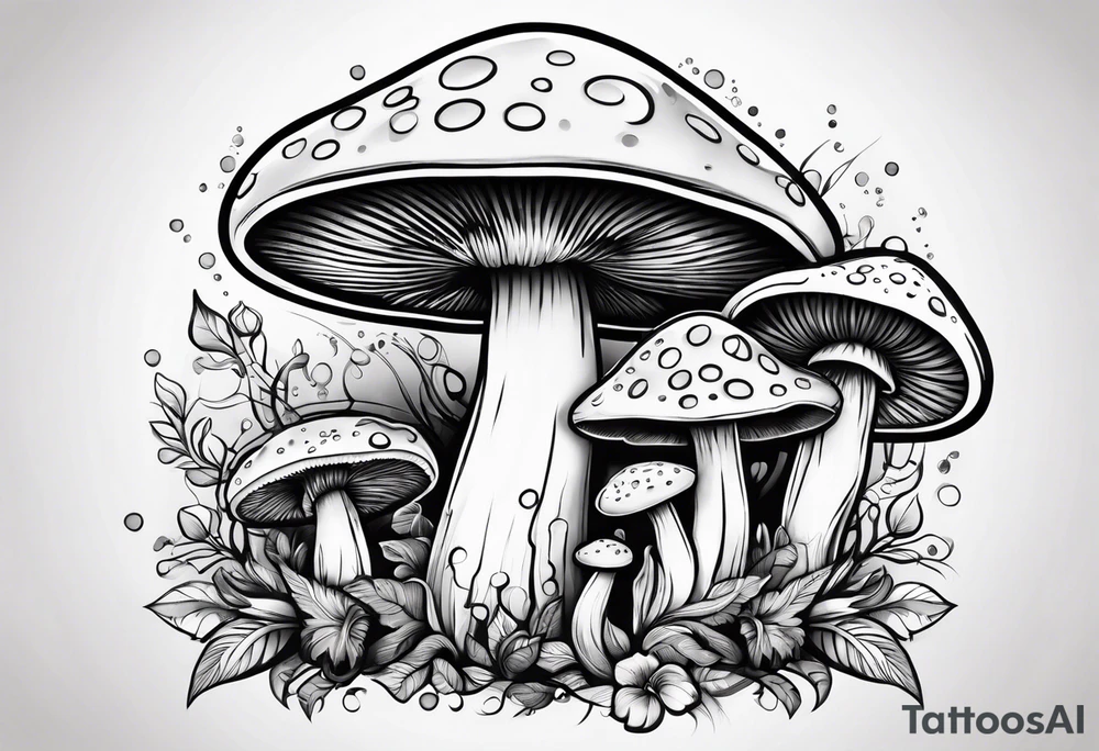 mushroom tattoo idea