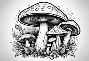 mushroom tattoo idea