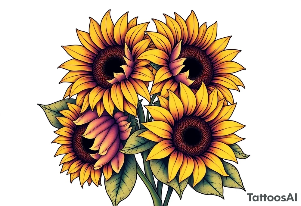 Sunflowers tattoo idea