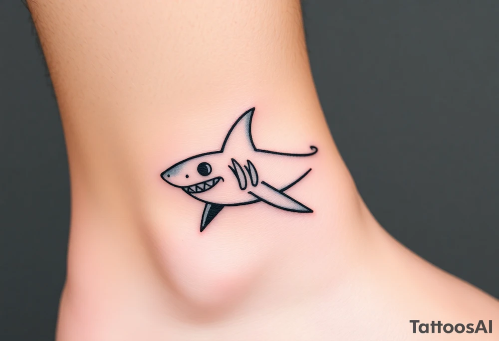 Trippy shark tattoo idea