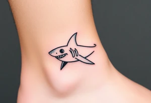 Trippy shark tattoo idea