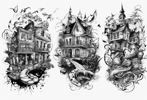 2 streets which got lost and found themselves again after a time tattoo idea