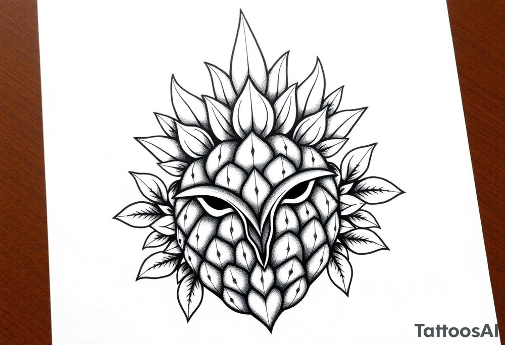 Crown pineapple vagina ,anus tattoo idea